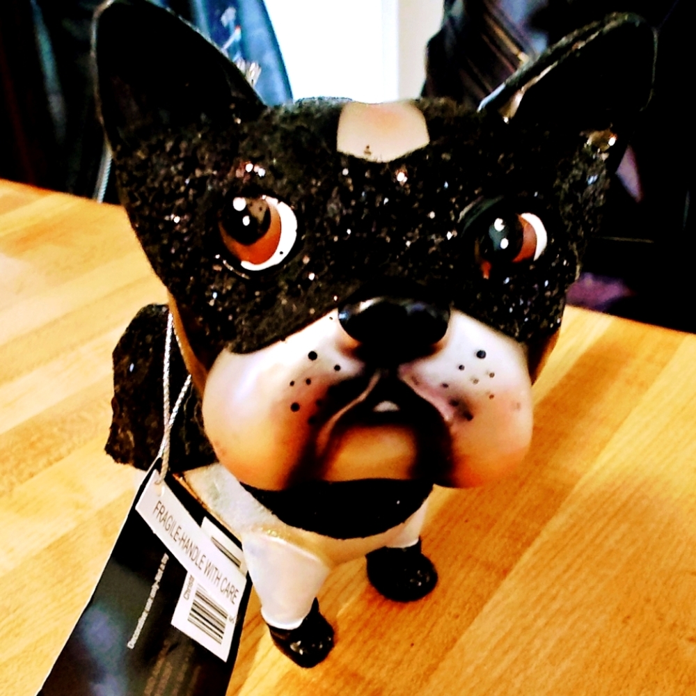 French Bulldog as Batman ornament